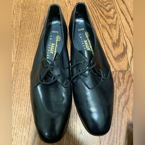 Continentals By Bally Mens Size 10.5D Leather Black Dress Shoes
